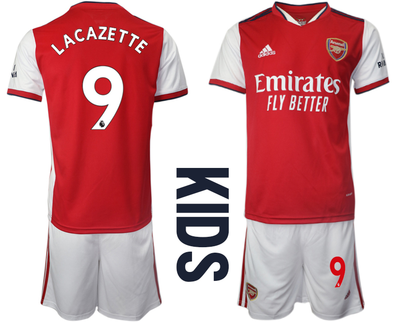 Youth 2021-2022 Club Arsenal home red #9 Soccer Jersey